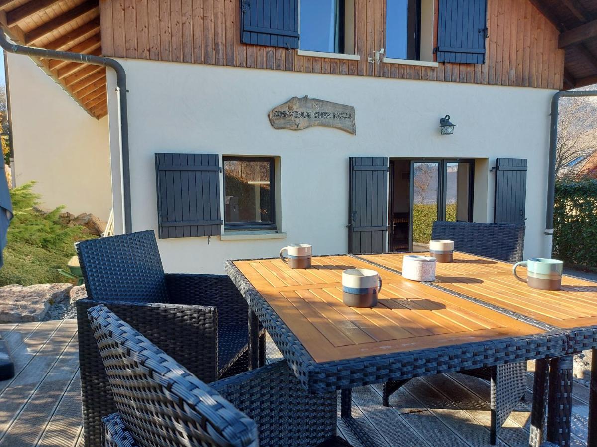 Entre Lac Et Montagne, Chaleureuse Maison 3 Pieces Avec Tres Belle Vue Lac D'Annecy. Terrasse, Jardin, Parking, Cheminee, Barbecue …. Saint-Jorioz ภายนอก รูปภาพ